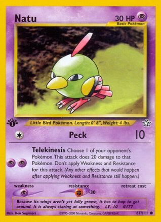 Natu (67/111) [Neo Genesis 1st Edition] | Silver Goblin