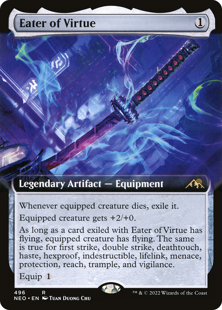 Eater of Virtue (Extended Art) [Kamigawa: Neon Dynasty] | Silver Goblin