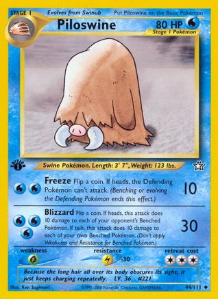 Piloswine (44/111) [Neo Genesis 1st Edition] | Silver Goblin