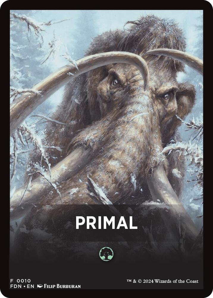 Primal Theme Card [Foundations Tokens] | Silver Goblin