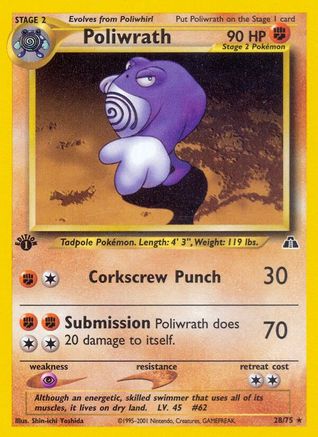 Poliwrath (28) (28) 1st Edition - Neo Discovery