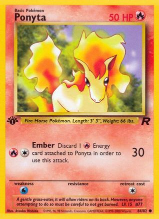 Ponyta (64) (1st Edition) - Team Rocket