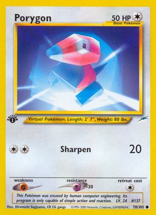 Porygon (78) 1st Edition - Neo Destiny