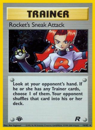 Rocket's Sneak Attack (16) (1st Edition) Holofoil - Team Rocket