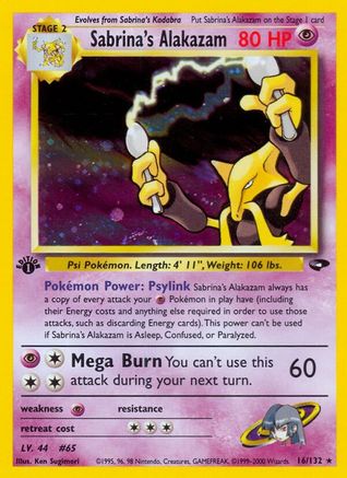 Sabrina's Alakazam (16) (1st Edition) Holofoil - Gym Challenge