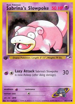 Sabrina's Slowpoke (95) 1st Edition - Gym Heroes