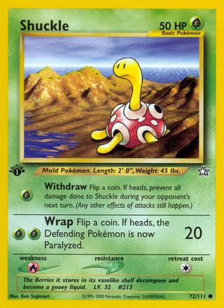 Shuckle (72/111) [Neo Genesis 1st Edition] | Silver Goblin