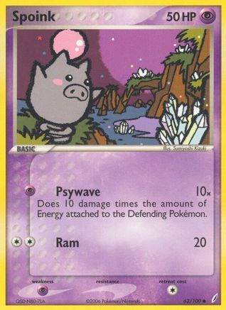 Spoink (62/100) [EX: Crystal Guardians] | Silver Goblin