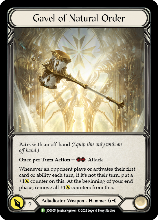 Gavel of Natural Order [JDG005] (Promo)  Cold Foil | Silver Goblin