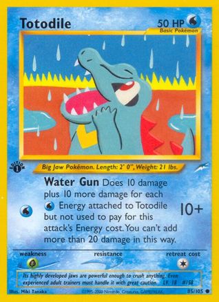 Totodile (85) 1st Edition - Neo Destiny