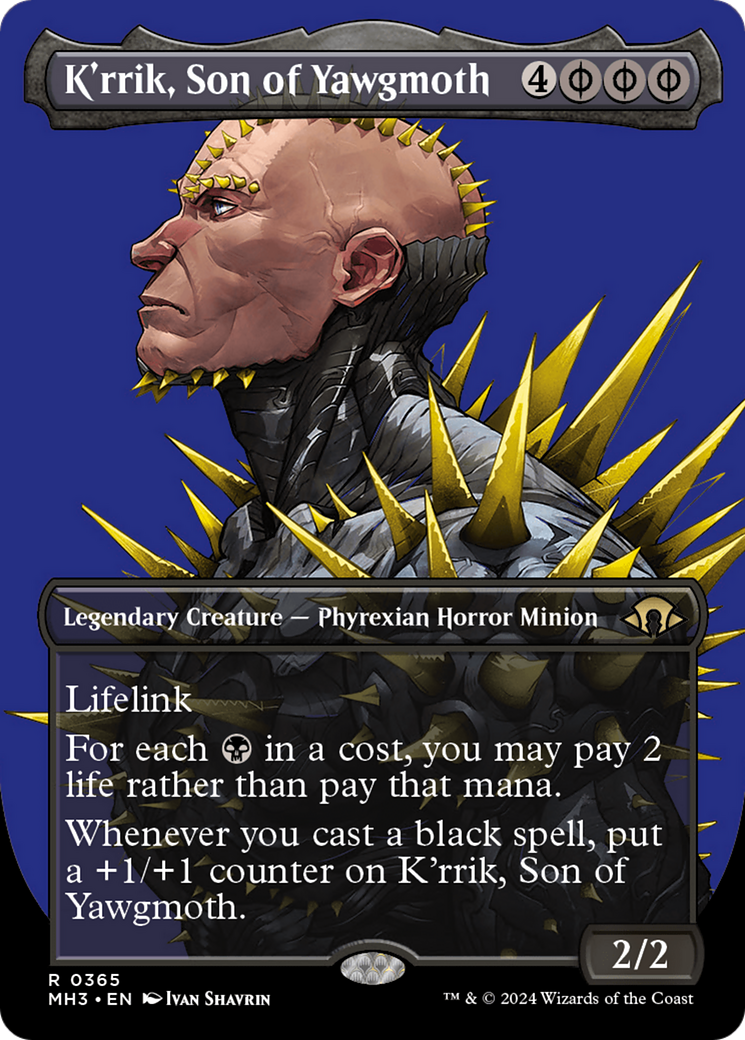 K'rrik, Son of Yawgmoth (Borderless) [Modern Horizons 3] | Silver Goblin