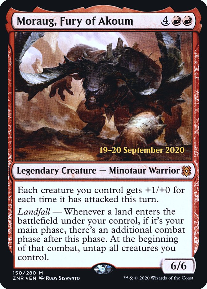 Moraug, Fury of Akoum [Zendikar Rising Prerelease Promos] | Silver Goblin