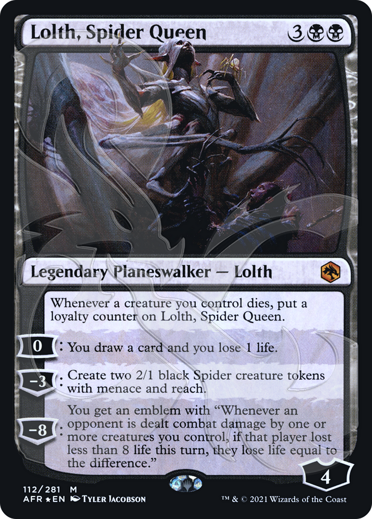 Lolth, Spider Queen (Ampersand Promo) [Dungeons & Dragons: Adventures in the Forgotten Realms Promos] | Silver Goblin