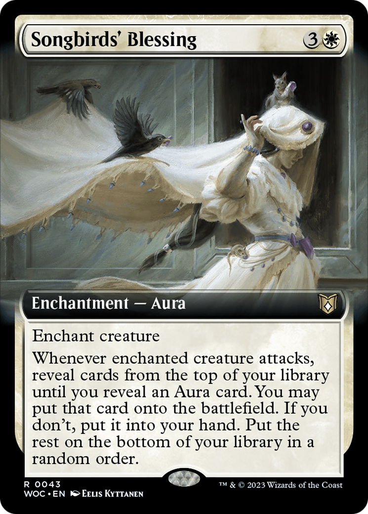 Songbirds' Blessing (Extended Art) [Wilds of Eldraine Commander] | Silver Goblin