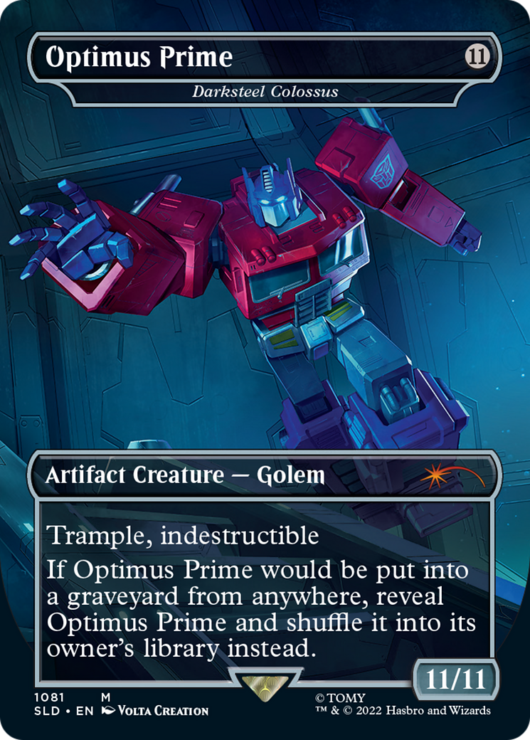 Darksteel Colossus - Optimus Prime (Borderless) [Secret Lair Drop Series] | Silver Goblin