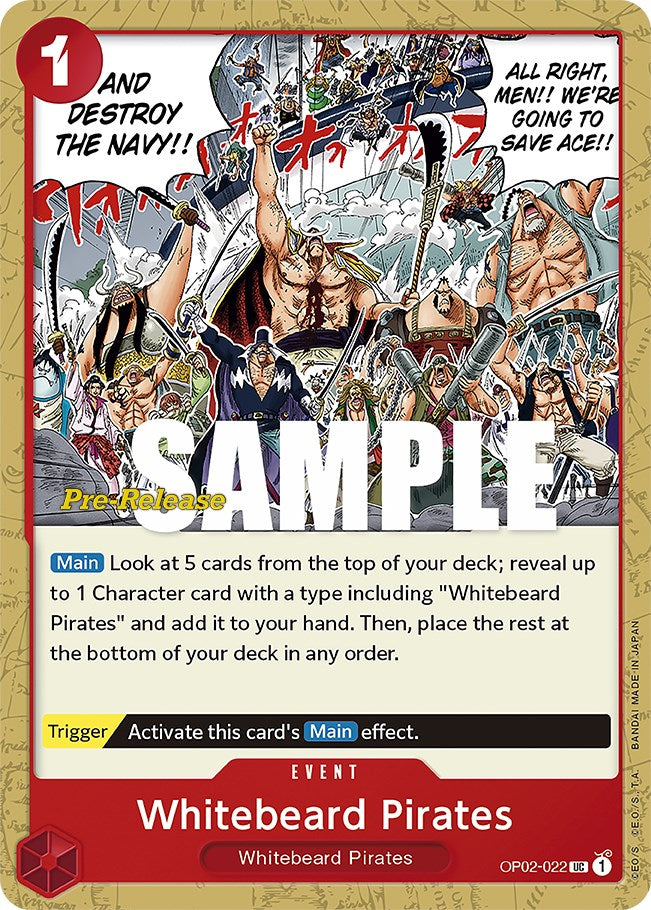 Whitebeard Pirates [Paramount War Pre-Release Cards] | Silver Goblin