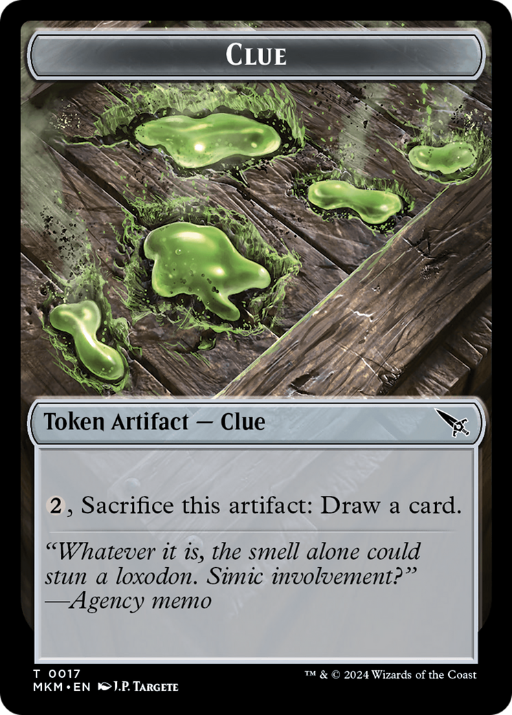 Clue (0017) // A 0044 Double-Sided Token [Murders at Karlov Manor Tokens] | Silver Goblin