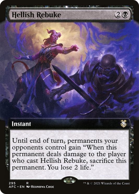 Hellish Rebuke (Extended Art) [Dungeons & Dragons: Adventures in the Forgotten Realms Commander]