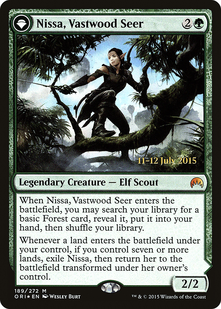 Nissa, Vastwood Seer // Nissa, Sage Animist [Magic Origins Prerelease Promos] | Silver Goblin