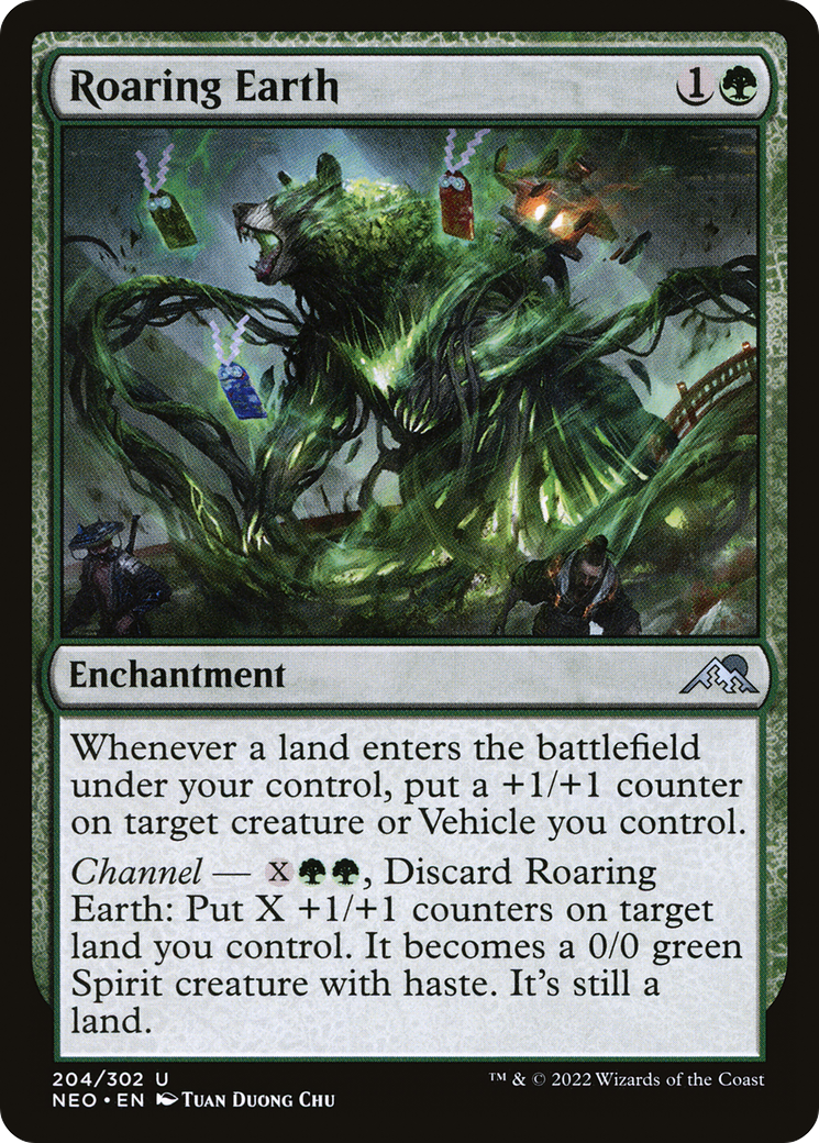 Roaring Earth [Kamigawa: Neon Dynasty] Foil