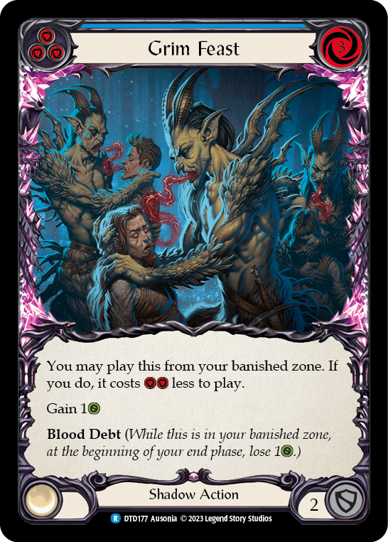 Grim Feast (Blue) [DTD177] (Dusk Till Dawn)  Rainbow Foil | Silver Goblin