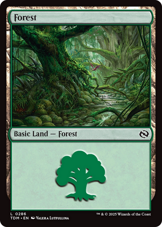Forest (286) Foil - Tarkir: Dragonstorm
