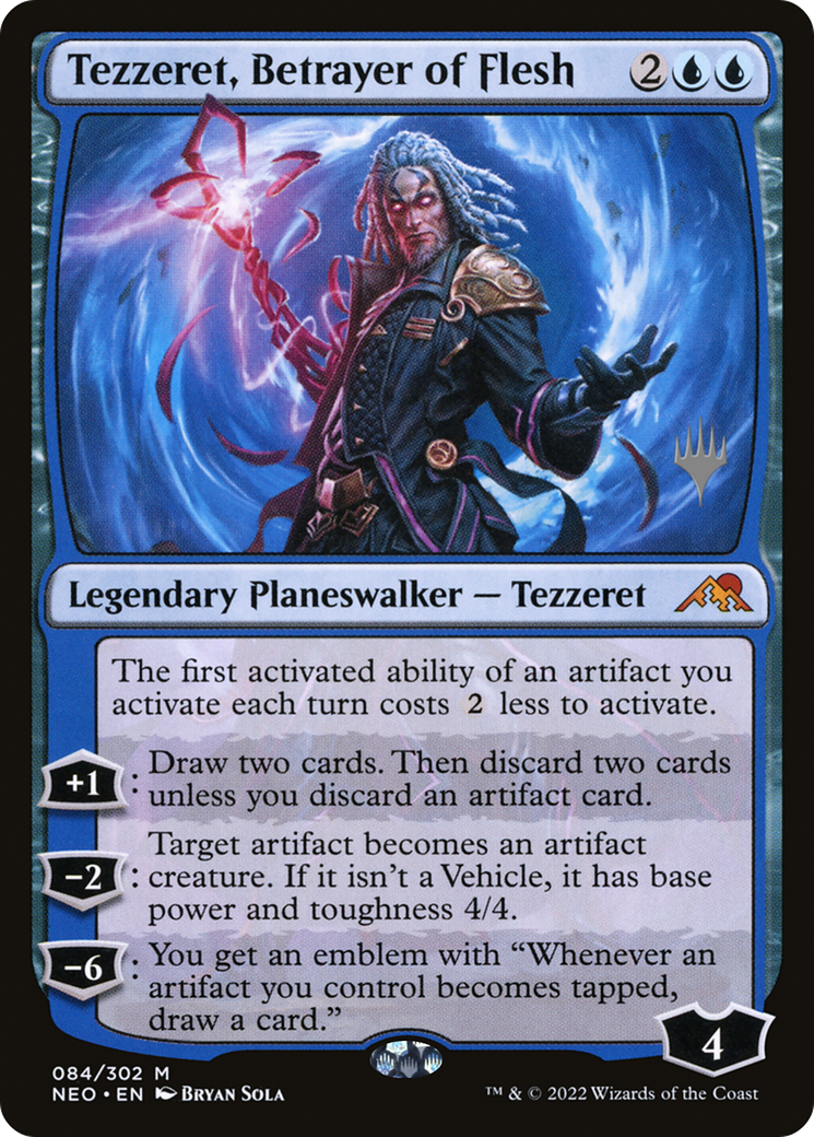 Tezzeret, Betrayer of Flesh (Promo Pack) [Kamigawa: Neon Dynasty Promos] | Silver Goblin