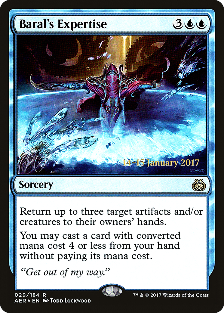 Baral's Expertise [Aether Revolt Prerelease Promos] | Silver Goblin