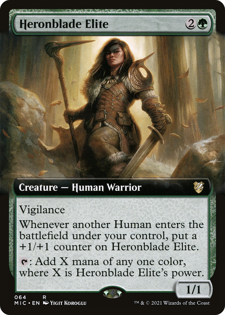 Heronblade Elite (Extended Art) [Innistrad: Midnight Hunt Commander]