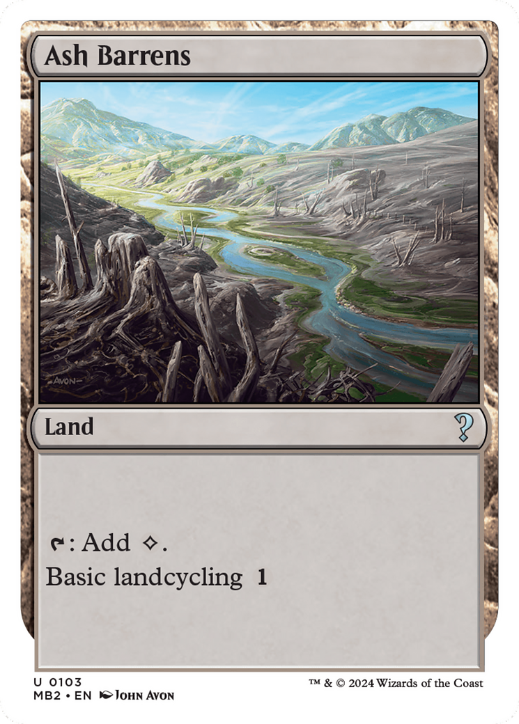 Ash Barrens (White Border) [Mystery Booster 2] | Silver Goblin