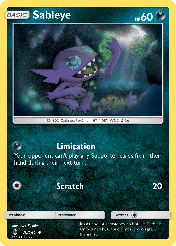 Sableye (80/145) [Sun & Moon: Guardians Rising] | Silver Goblin