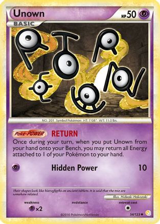 Unown (54/123) [HeartGold & SoulSilver: Base Set] | Silver Goblin