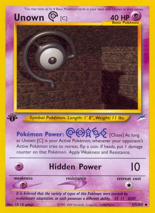 Unown [C] (57) 1st Edition - Neo Destiny