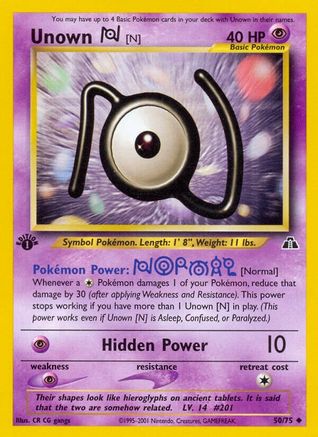 Unown [N] (50) 1st Edition - Neo Discovery