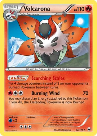 Volcarona (22/108) [Black & White: Dark Explorers] | Silver Goblin