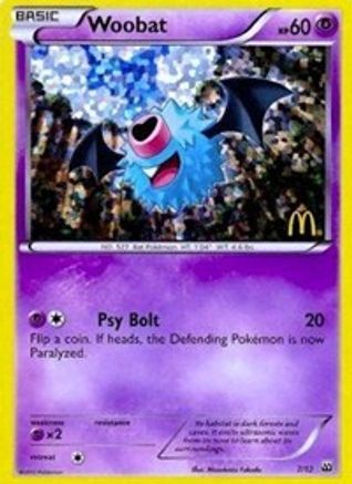 Woobat (7/12) [McDonald's Promos: 2012 Collection] | Silver Goblin