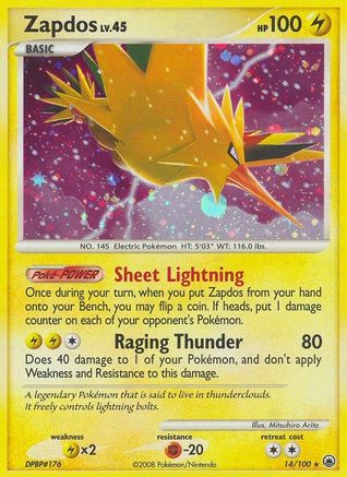 Zapdos (14/100) [Diamond & Pearl: Majestic Dawn] | Silver Goblin