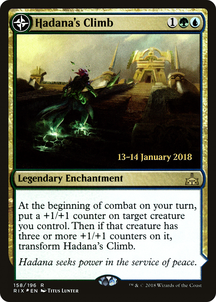 Hadana's Climb // Winged Temple of Orazca [Rivals of Ixalan Prerelease Promos] | Silver Goblin