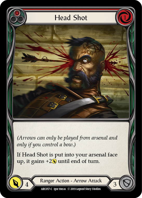 Head Shot (Red) [ARC057-C] (Arcane Rising)  1st Edition Rainbow Foil | Silver Goblin