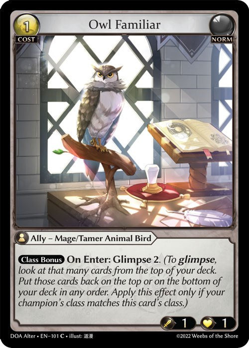Owl Familiar (101) [Dawn of Ashes: Alter Edition] Foil