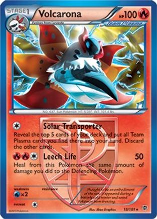 Volcarona (13/101) (Theme Deck Exclusive) [Black & White: Plasma Blast] | Silver Goblin