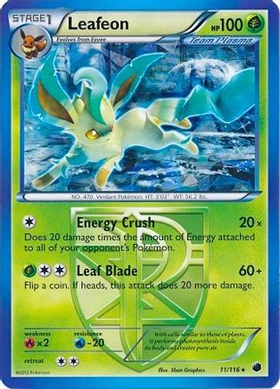 Leafeon (11/116) (Theme Deck Exclusive) [Black & White: Plasma Freeze] | Silver Goblin