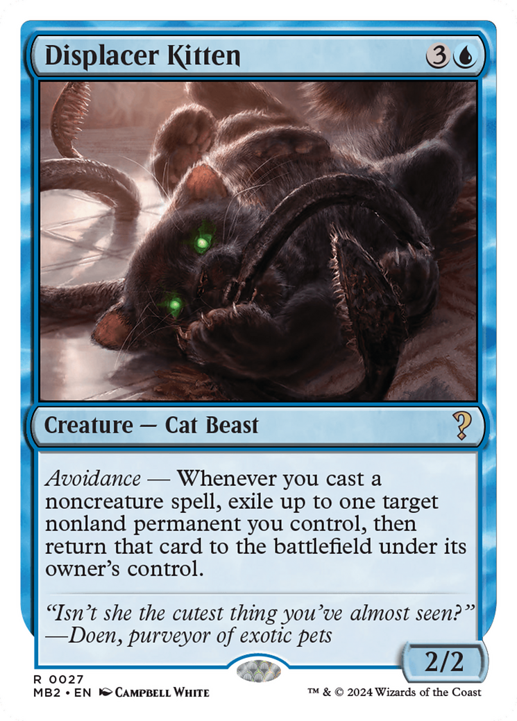 Displacer Kitten (White Border) [Mystery Booster 2] | Silver Goblin