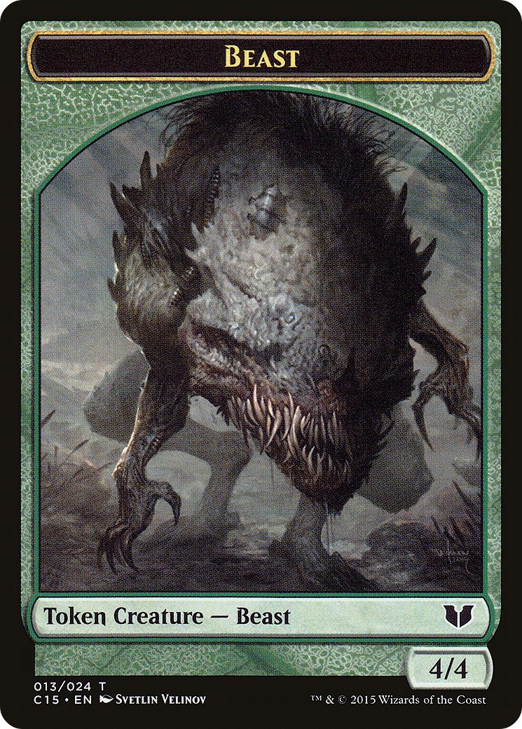 Beast // Snake (017) Double-Sided Token [Commander 2015 Tokens] | Silver Goblin