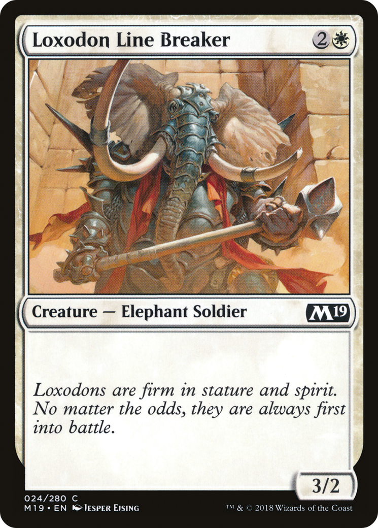 Loxodon Line Breaker [Core Set 2019] | Silver Goblin