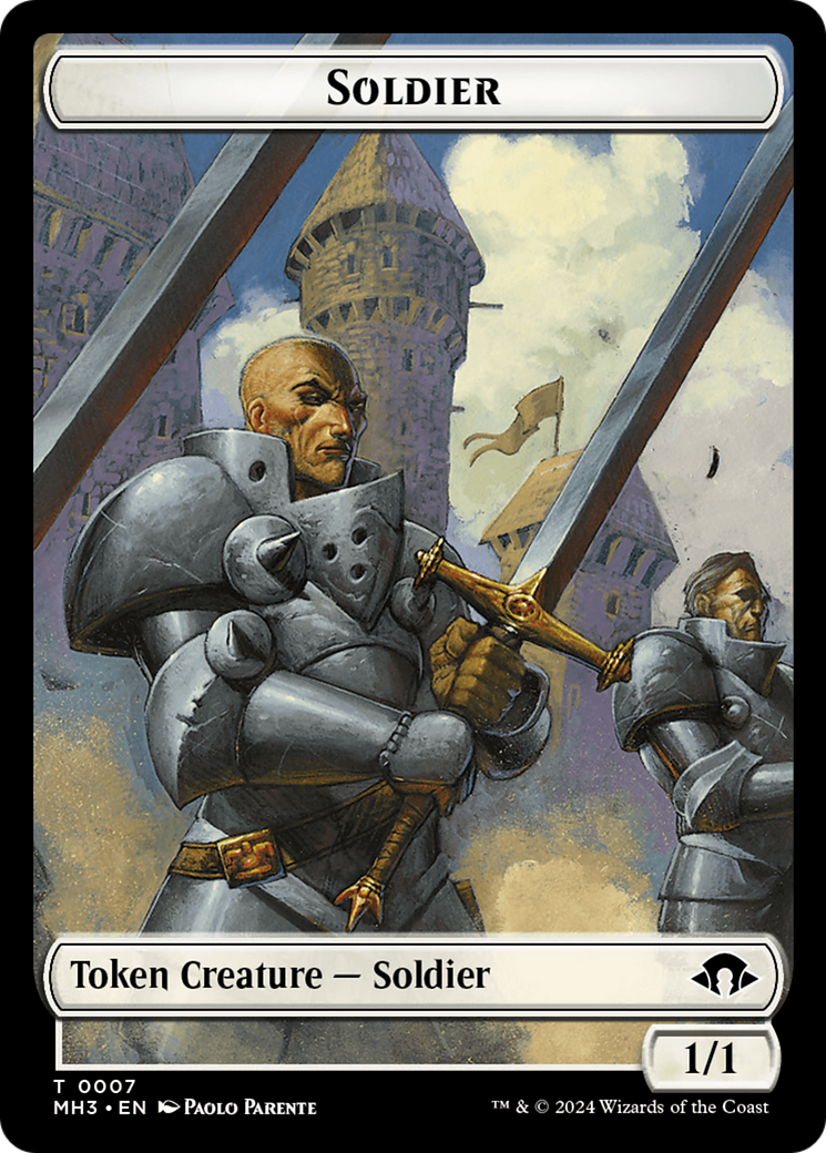 Eldrazi Spawn // Soldier Double-Sided Token [Modern Horizons 3 Tokens] | Silver Goblin
