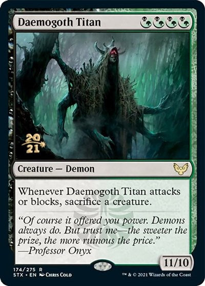 Daemogoth Titan [Strixhaven: School of Mages Prerelease Promos] | Silver Goblin