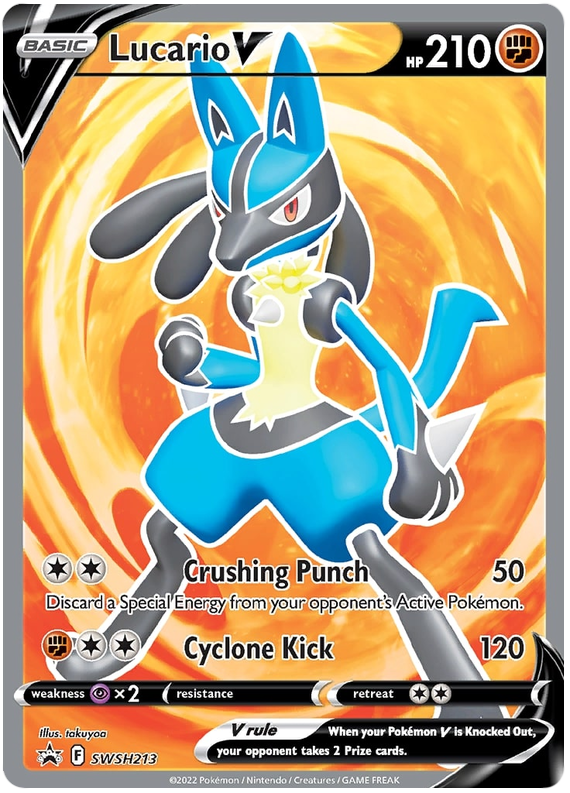 Lucario V (SWSH213) [Sword & Shield: Black Star Promos] | Silver Goblin