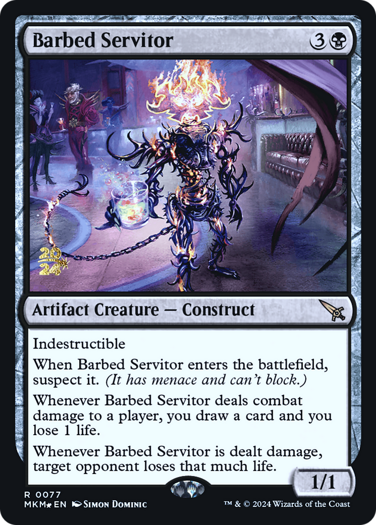 Barbed Servitor [Murders at Karlov Manor Prerelease Promos] | Silver Goblin