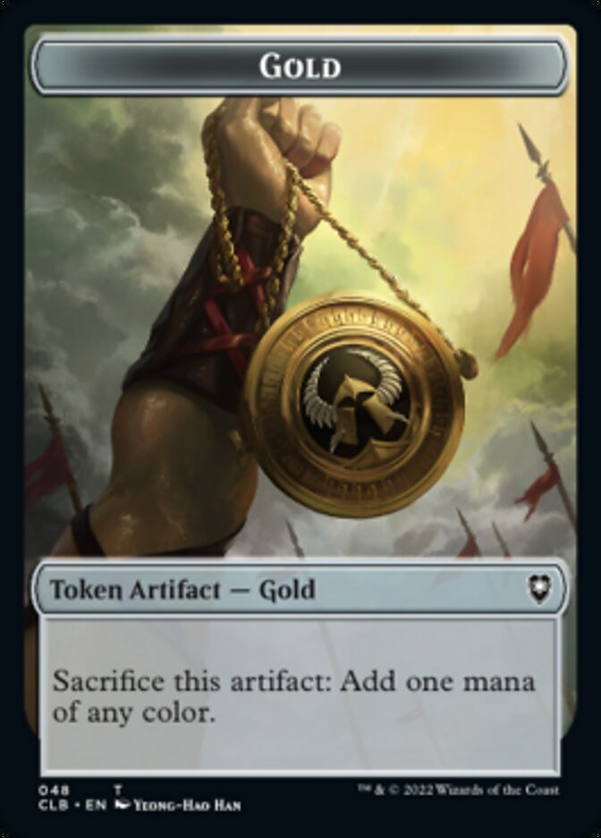 Gold // Dragon Double-Sided Token [Commander Legends: Battle for Baldur's Gate Tokens] | Silver Goblin